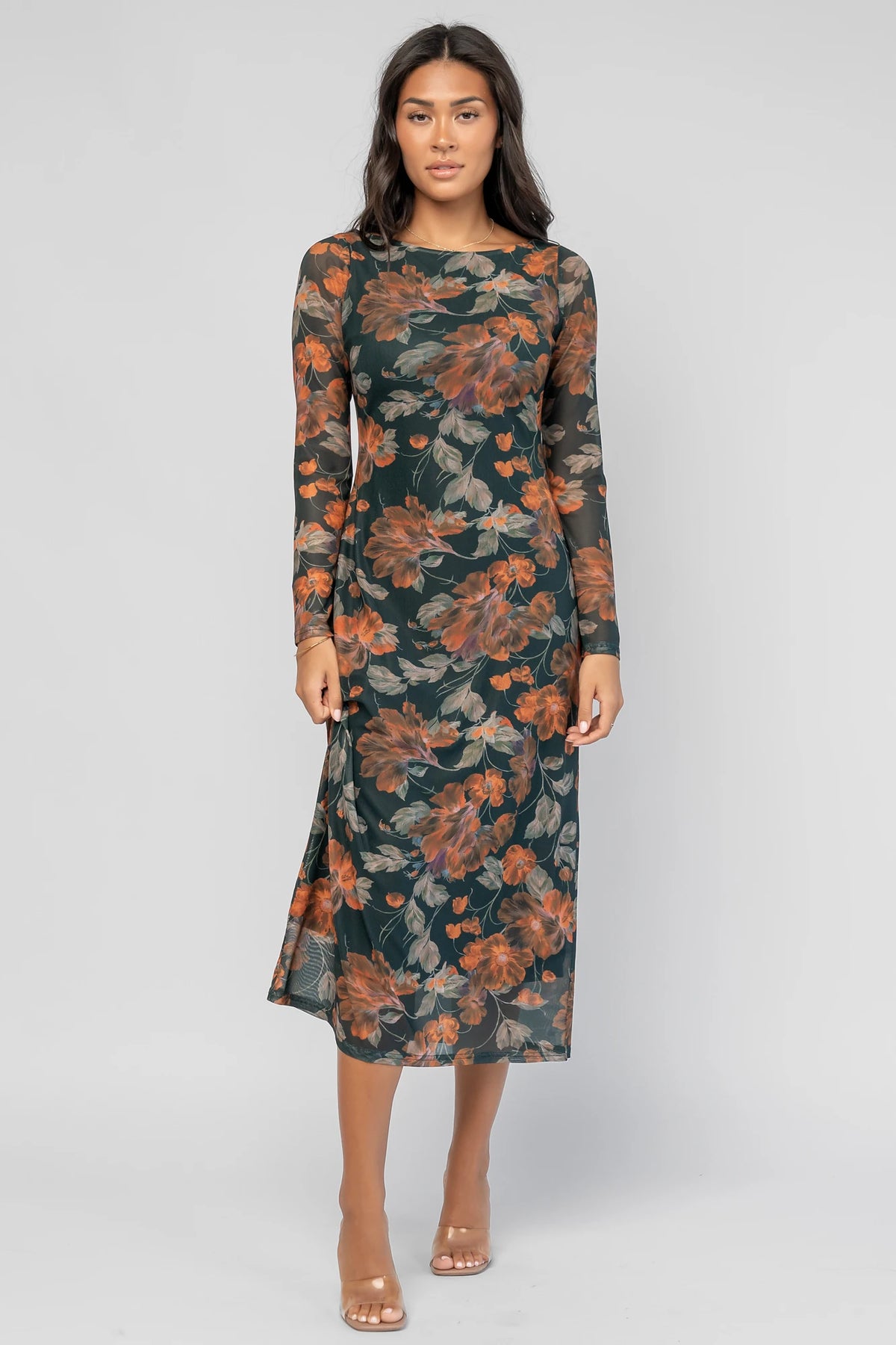 Miley Mesh Dress | Topaz Floral