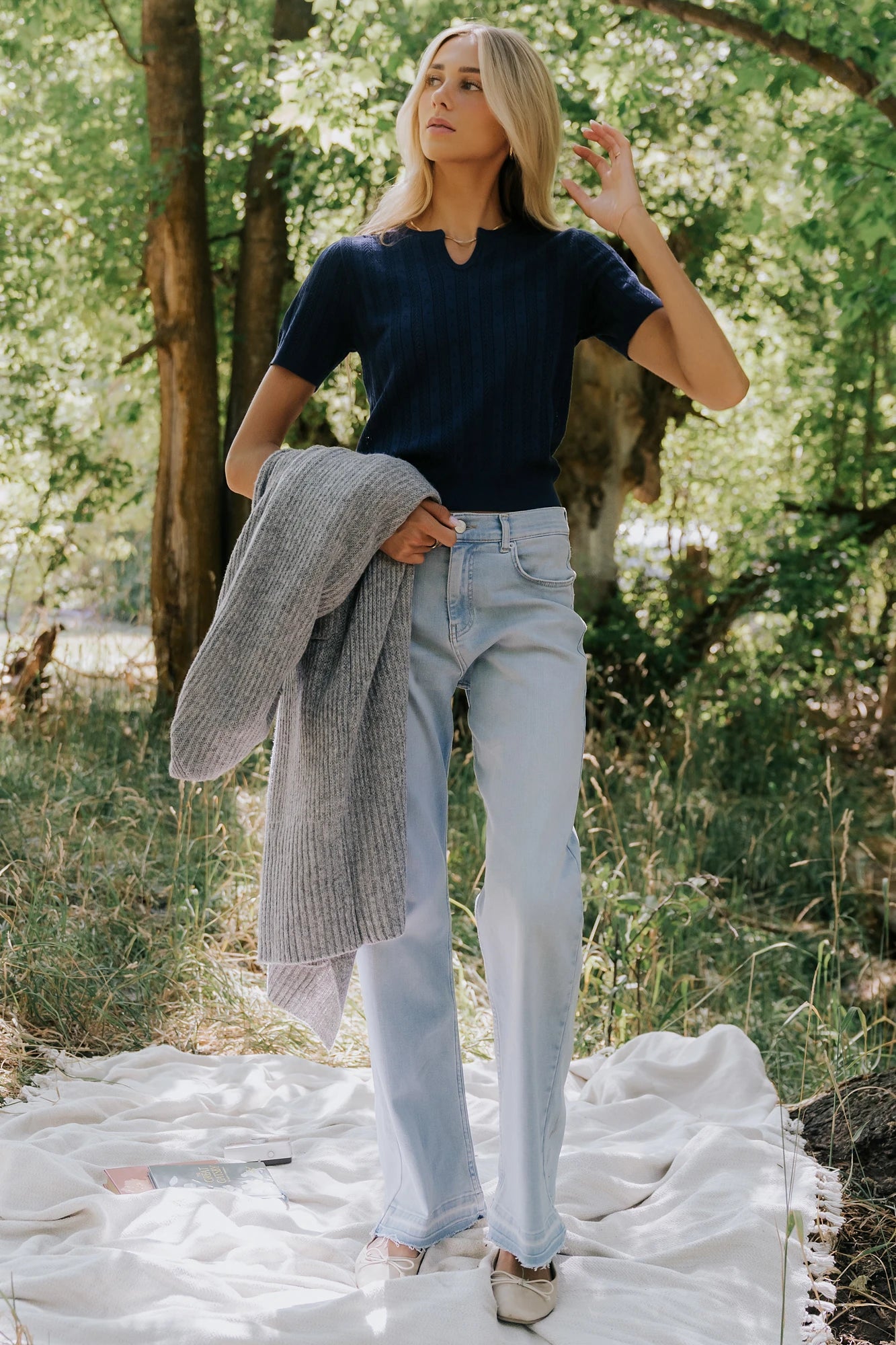 Perry Knit Top | Navy