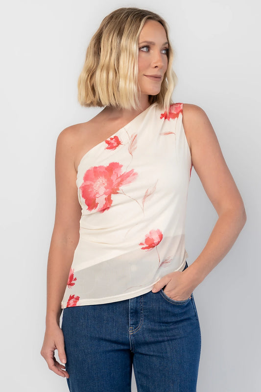 Cleo Mesh Top | Cream Floral