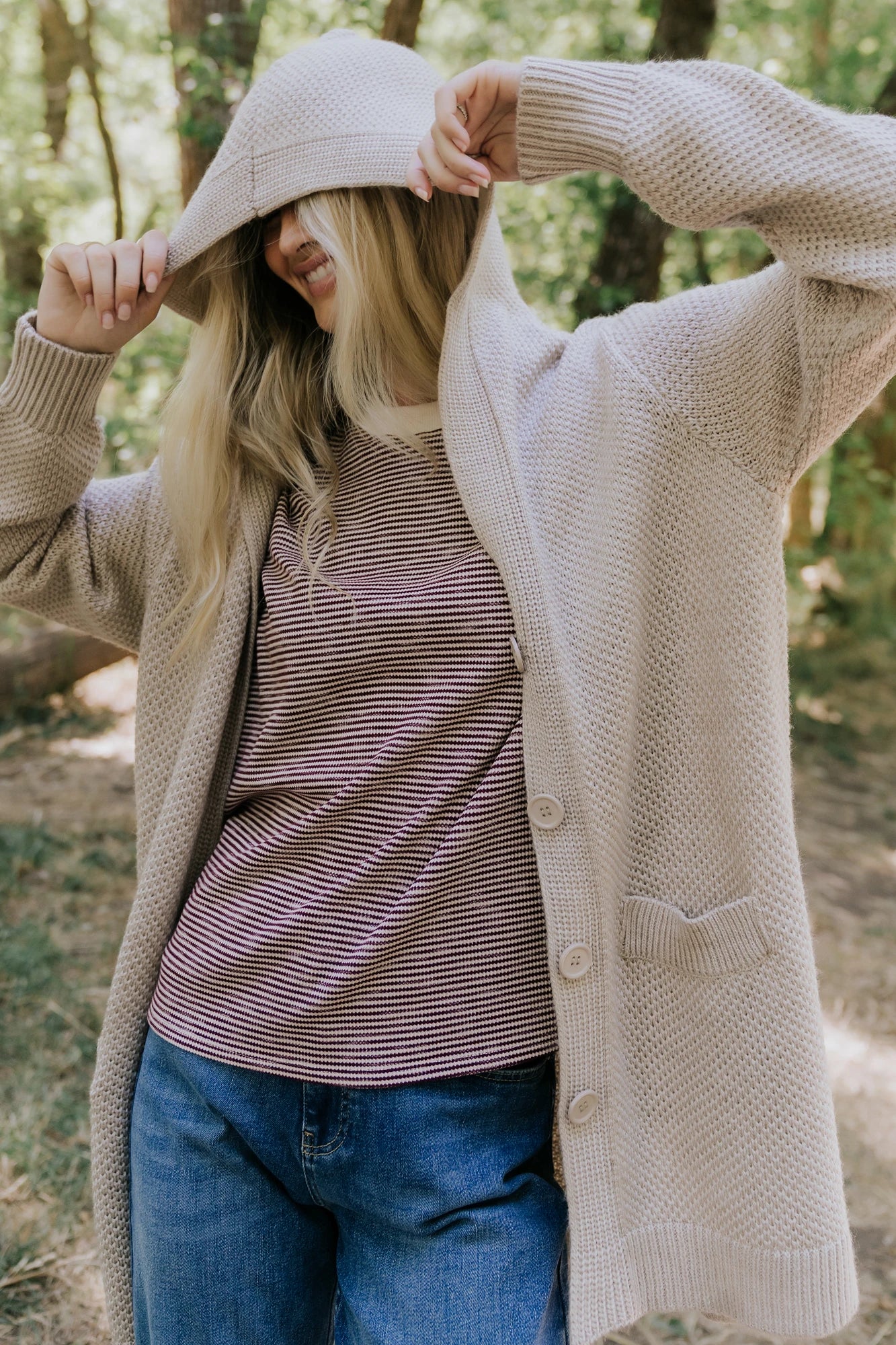 Katrine Hooded Cardigan | Oatmeal