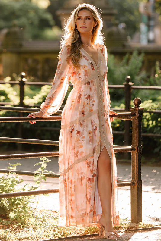 Langley Maxi Dress | Warm Abstract Floral