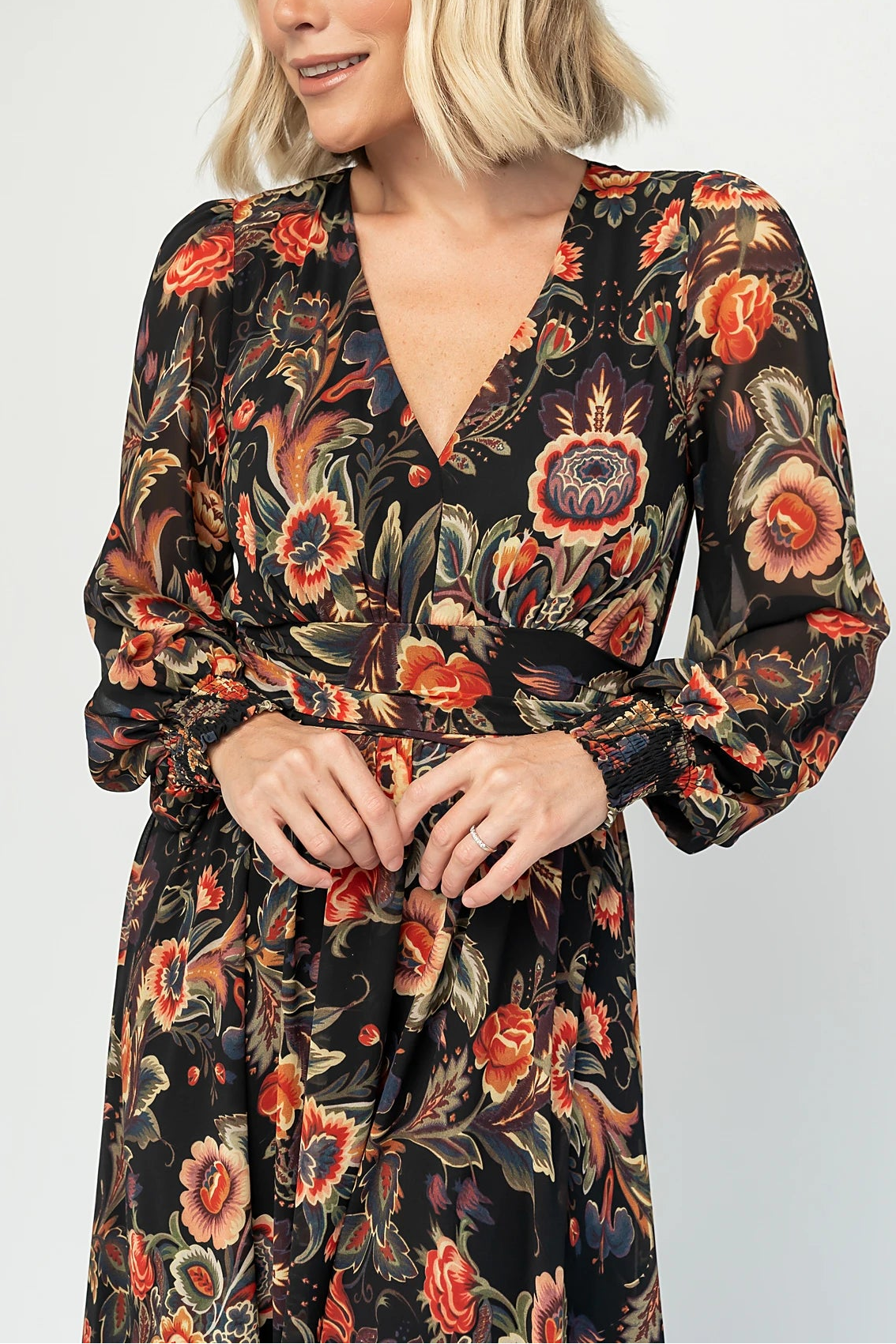 Hera Maxi Dress | Black Multi Print