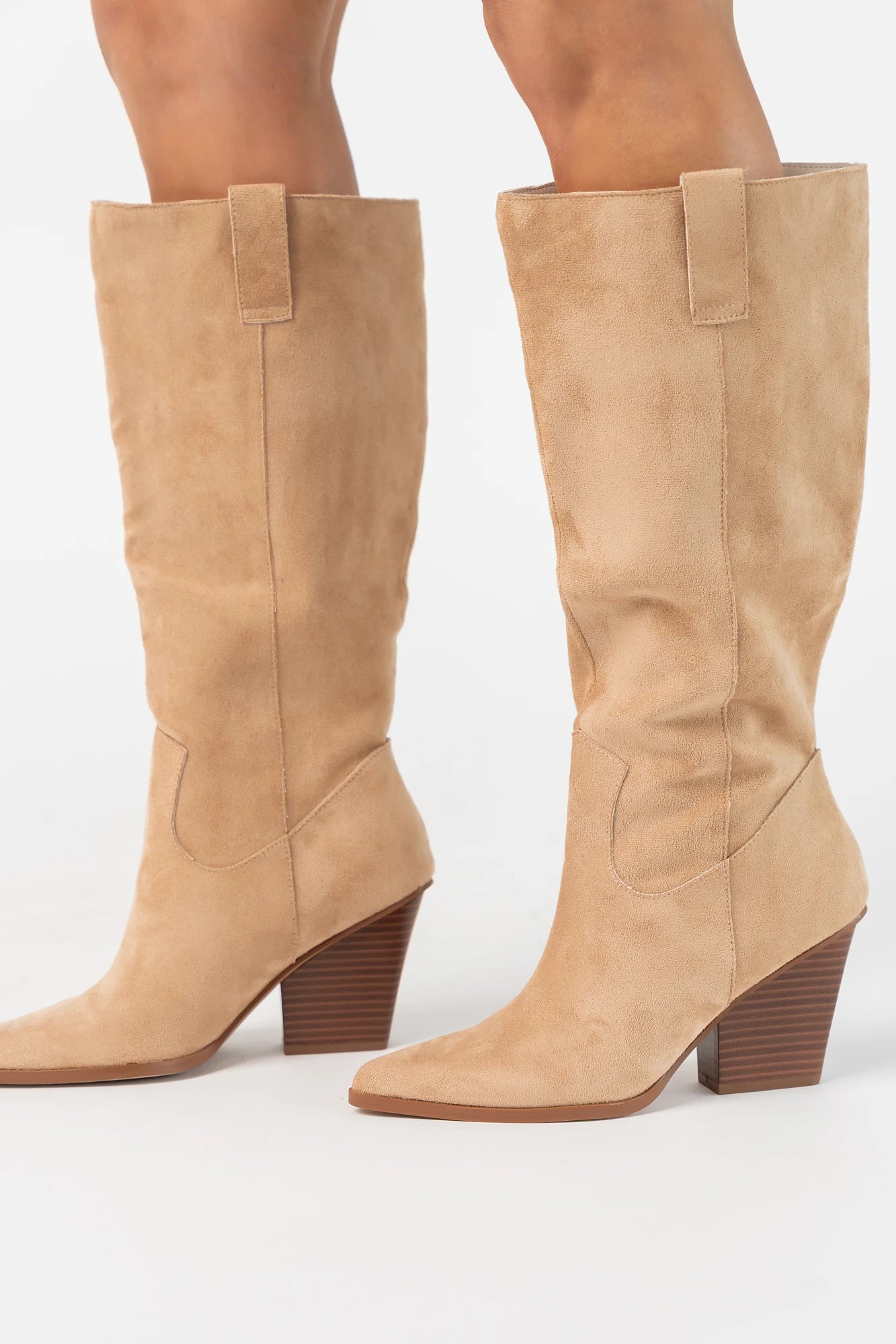 Wren Tall Western Boot | Beige