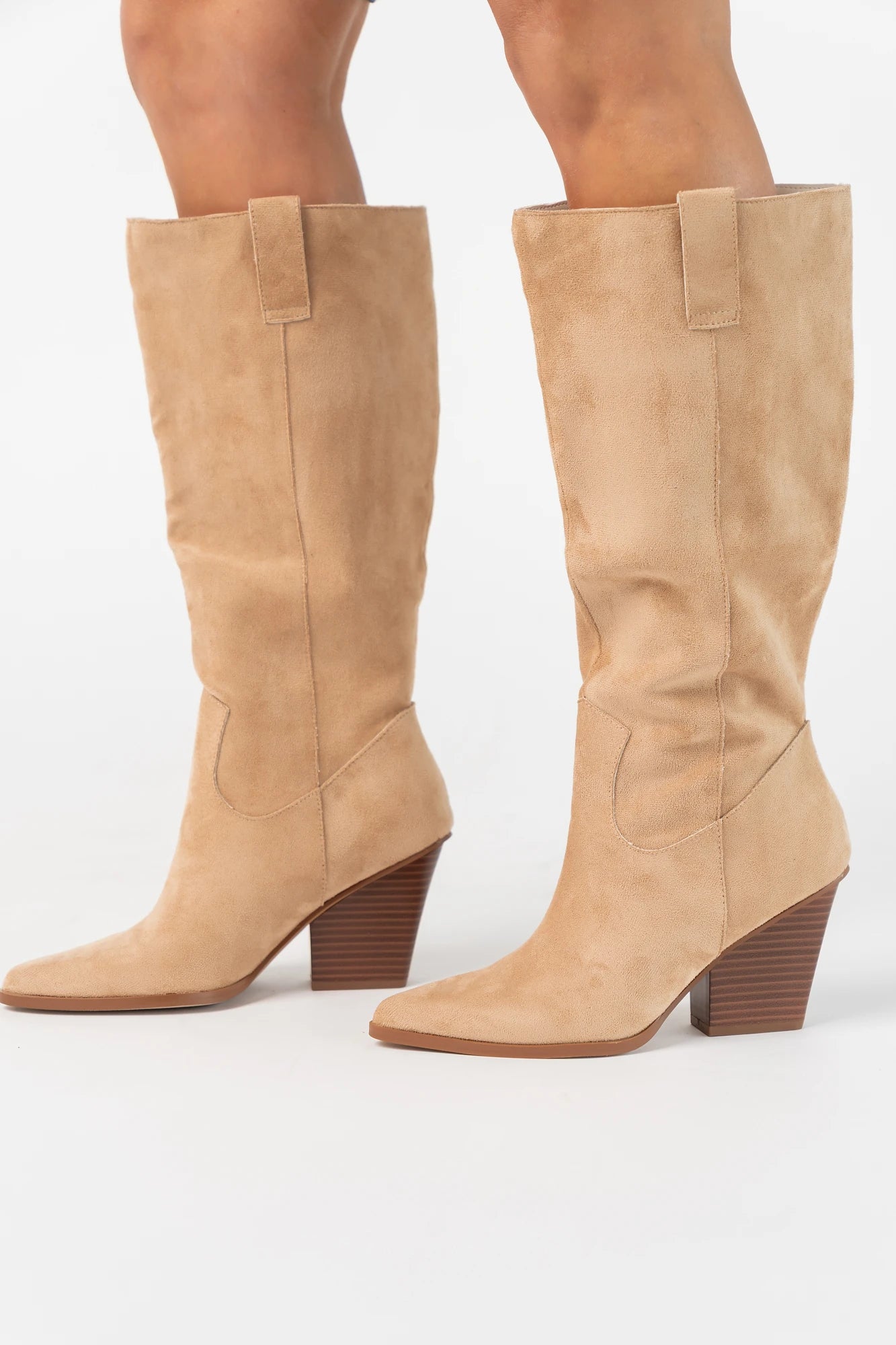 Wren Tall Western Boot | Beige