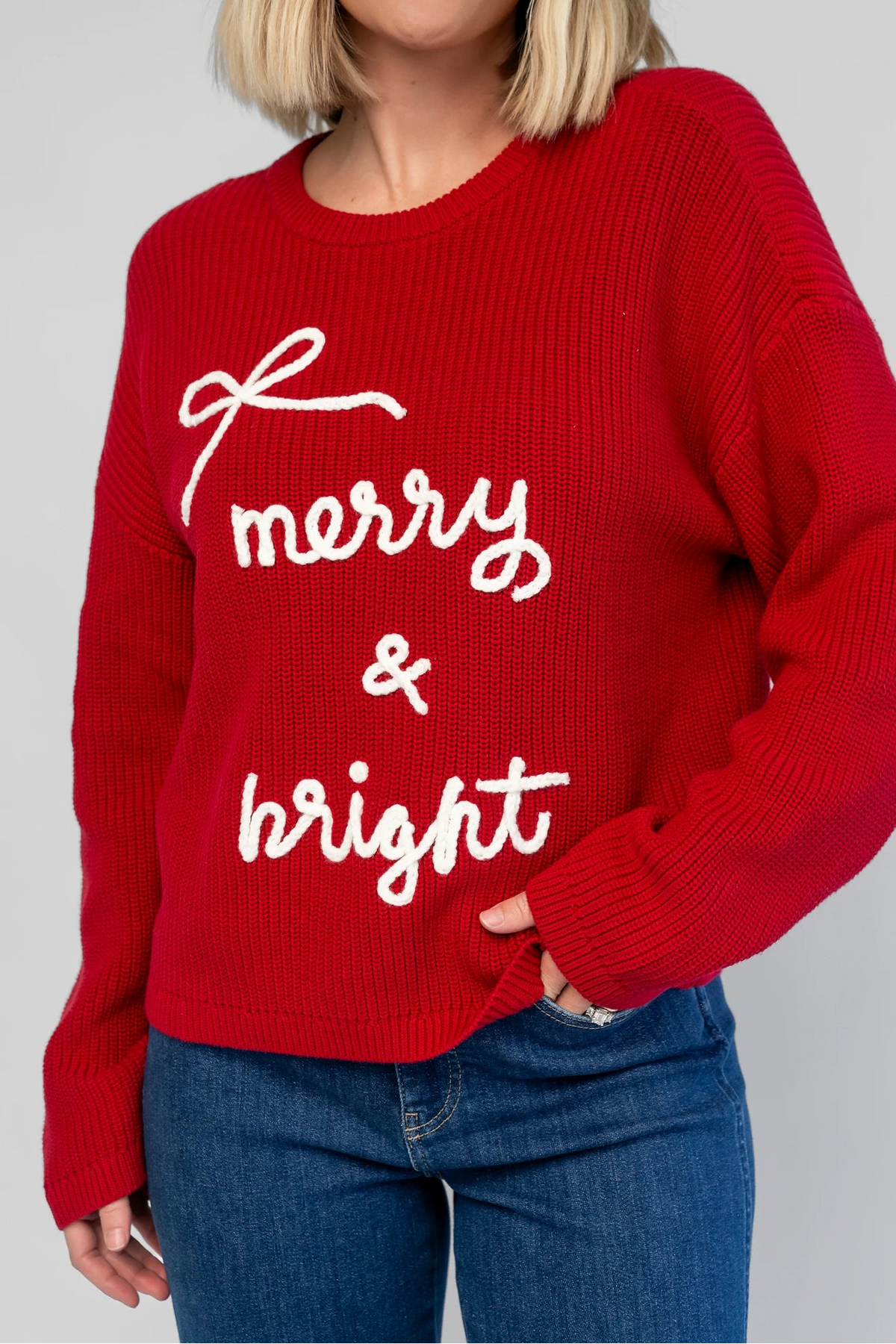 Merry Sweater | Red + Off White
