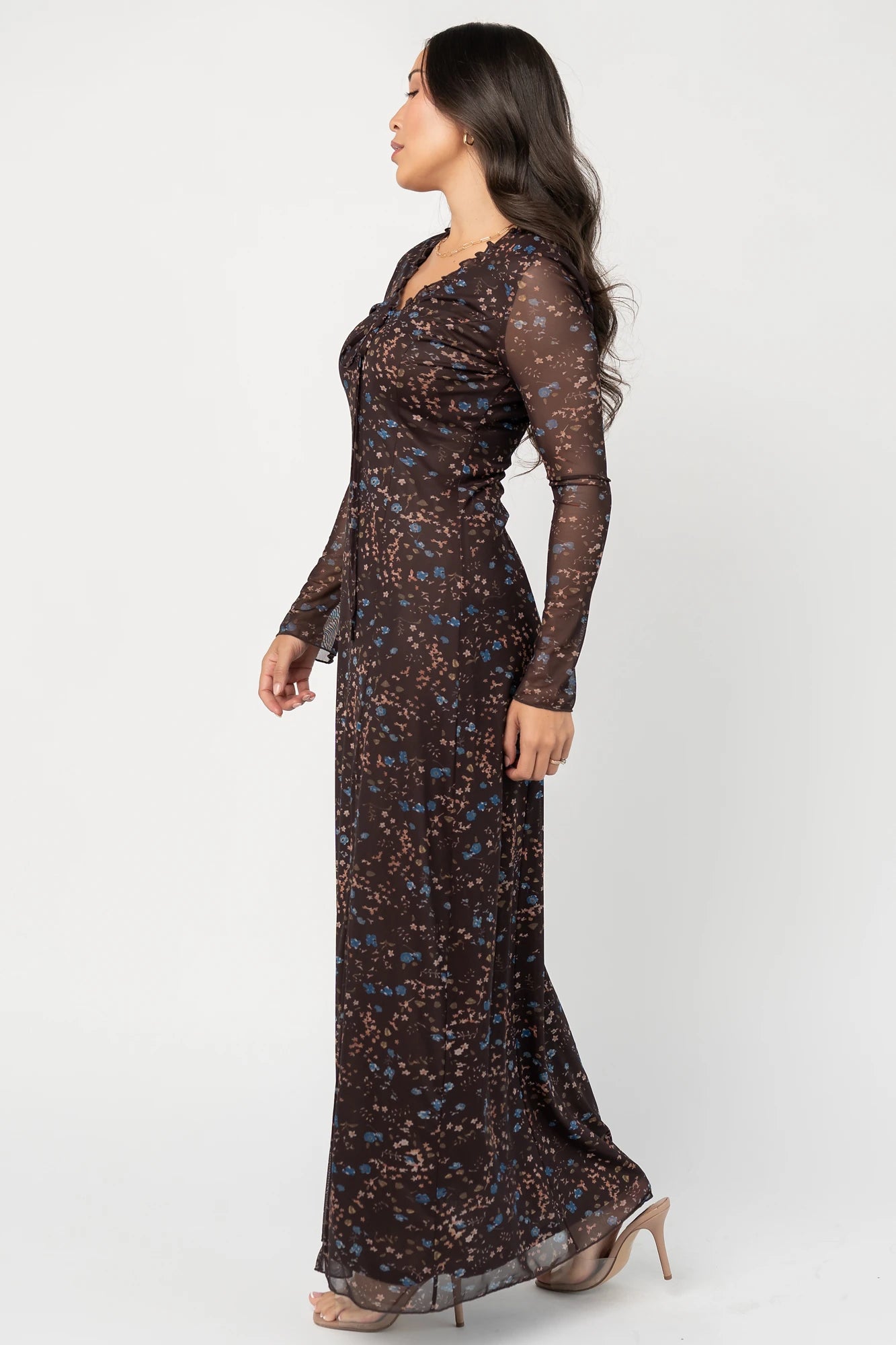 Sienna Maxi Dress | Brown Multi Floral
