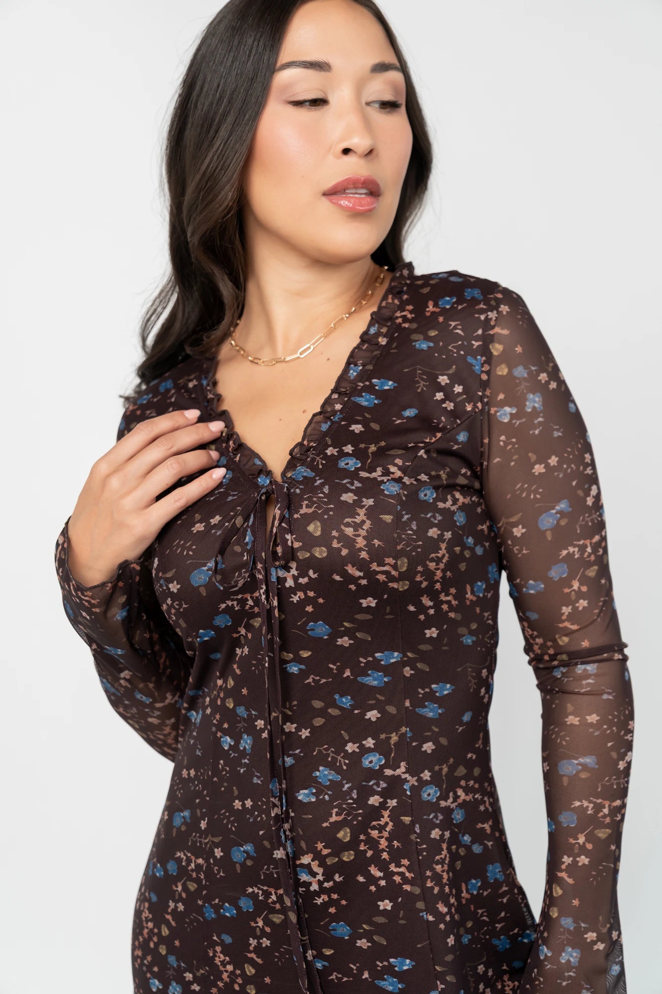 Sienna Maxi Dress | Brown Multi Floral