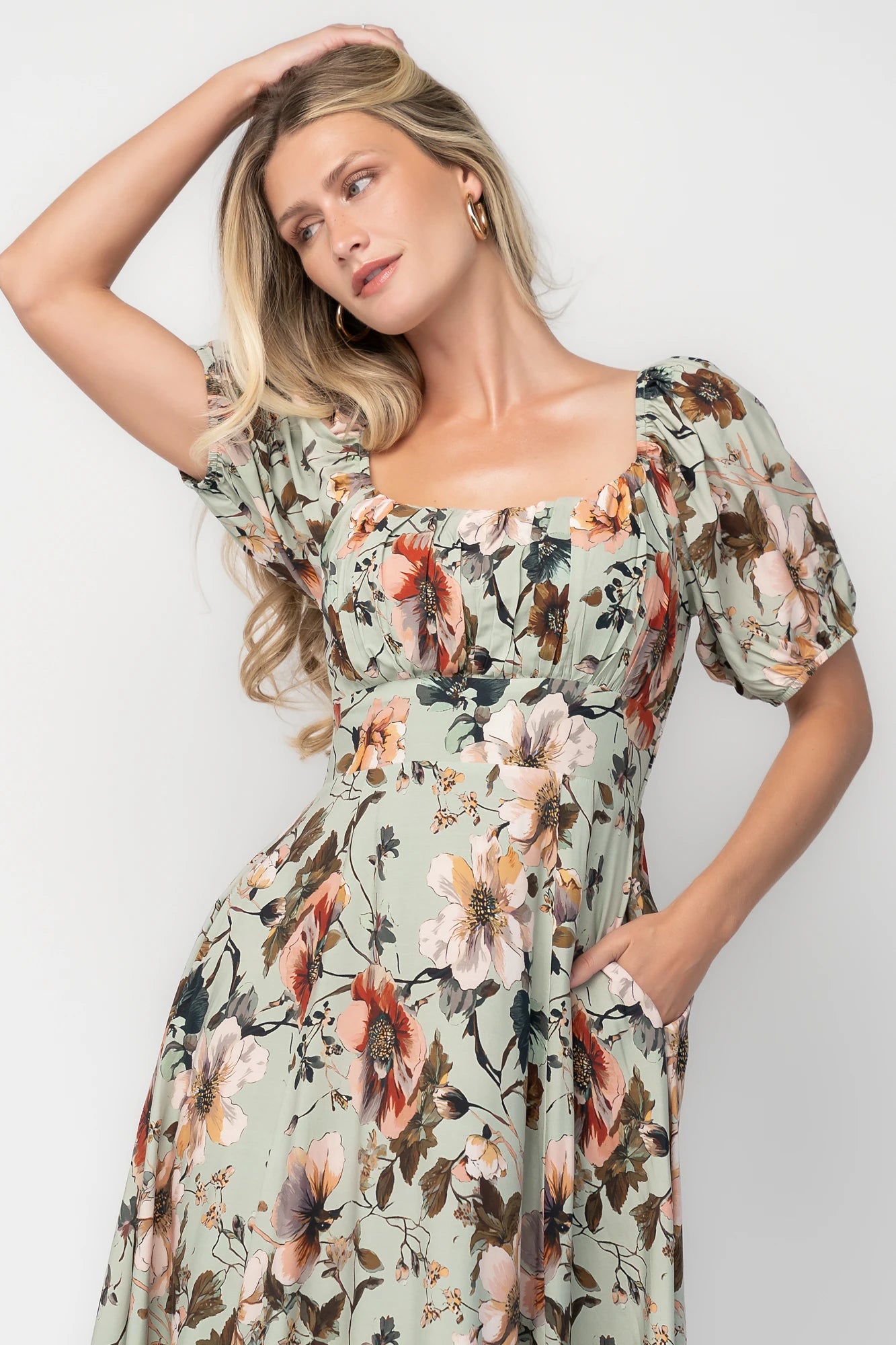 charlotte short sleeve organza midi dress BHLDN Charlotte Short-Sleeve Organza Midi Dress at MarketFair Shoppes in Princeton, NJ
