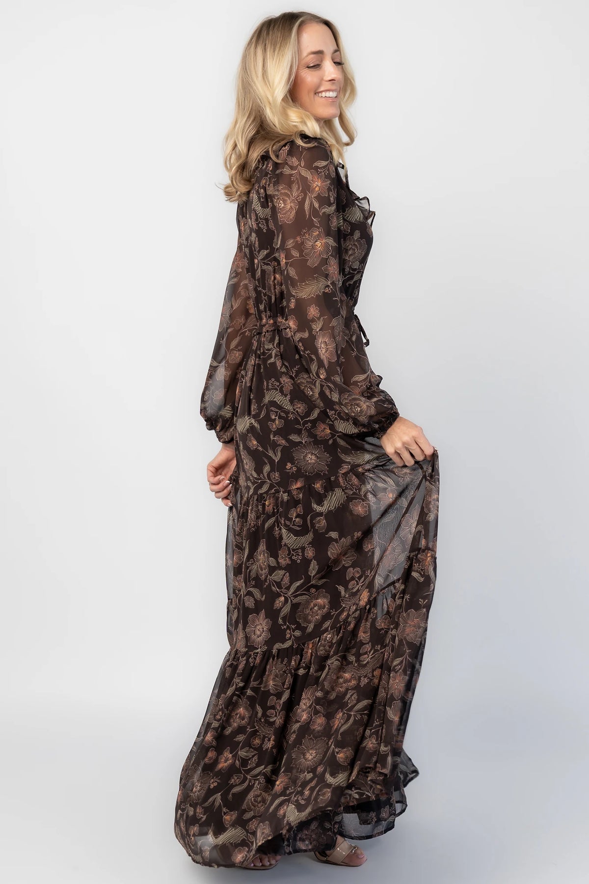 Jesslyn Maxi Dress | Brown Multi