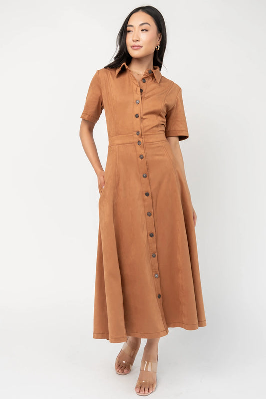 brown dresses for fall Autumn Love Smocked Midi Dress Whimsy Whoo Is the true to size Dresses for Kids Brown Long