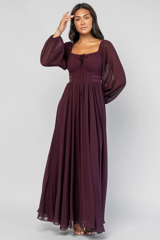 Maddalena Maxi Dress | Dark Plum