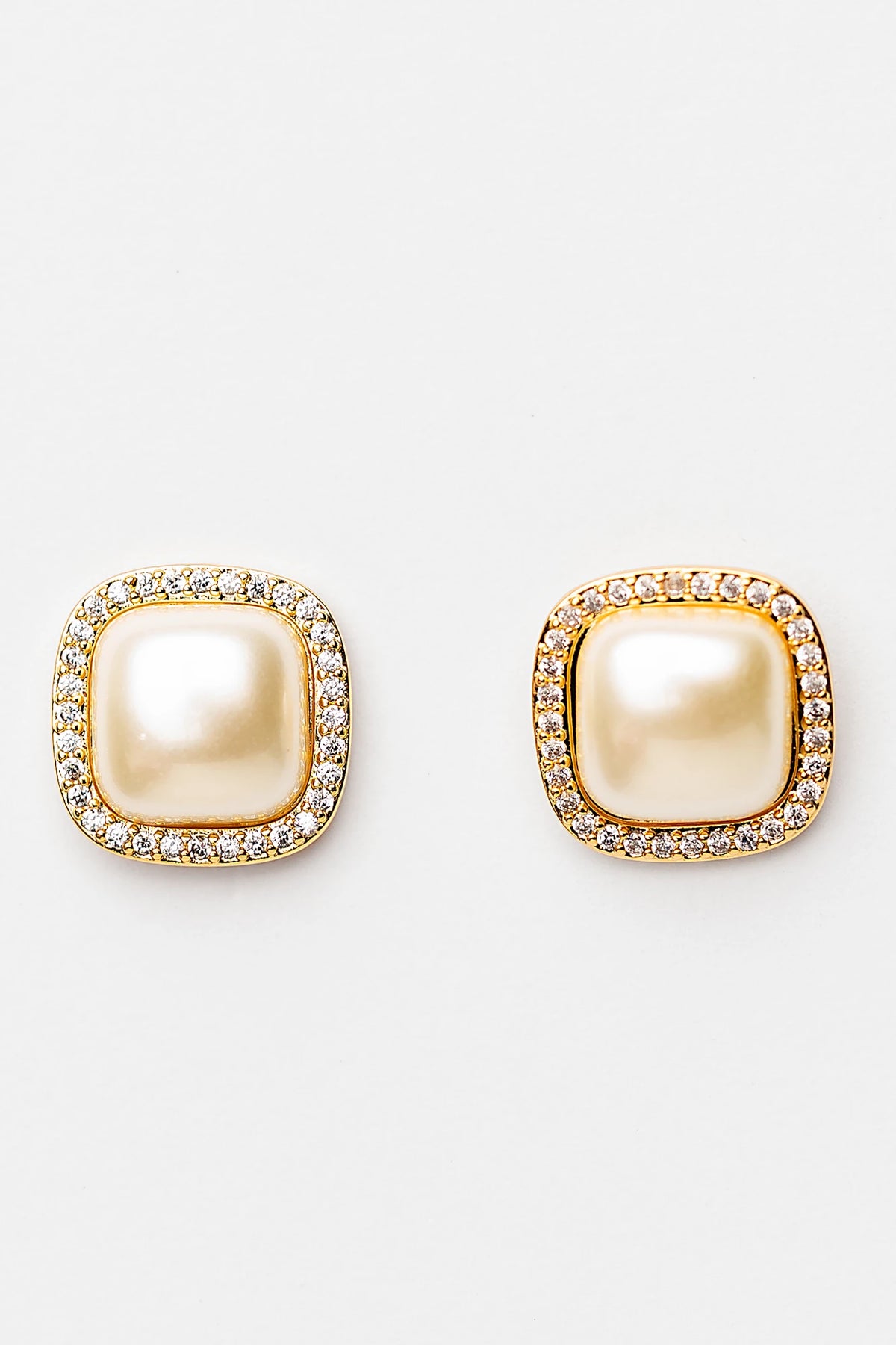 Elianna Pearl Stud Earring | Gold