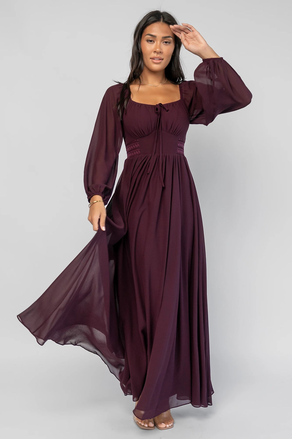 Maddalena Maxi Dress | Dark Plum