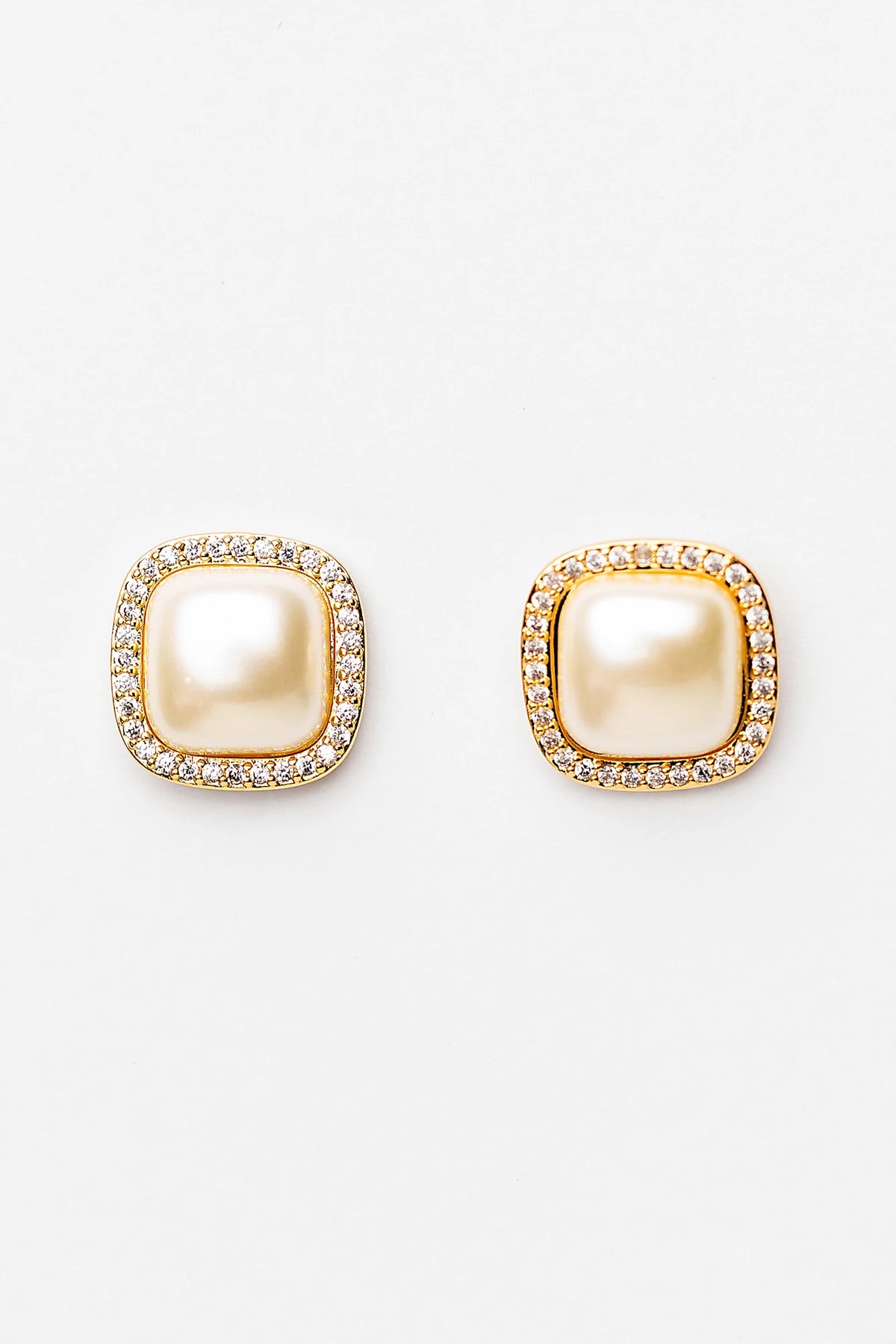 Elianna Pearl Stud Earring | Gold