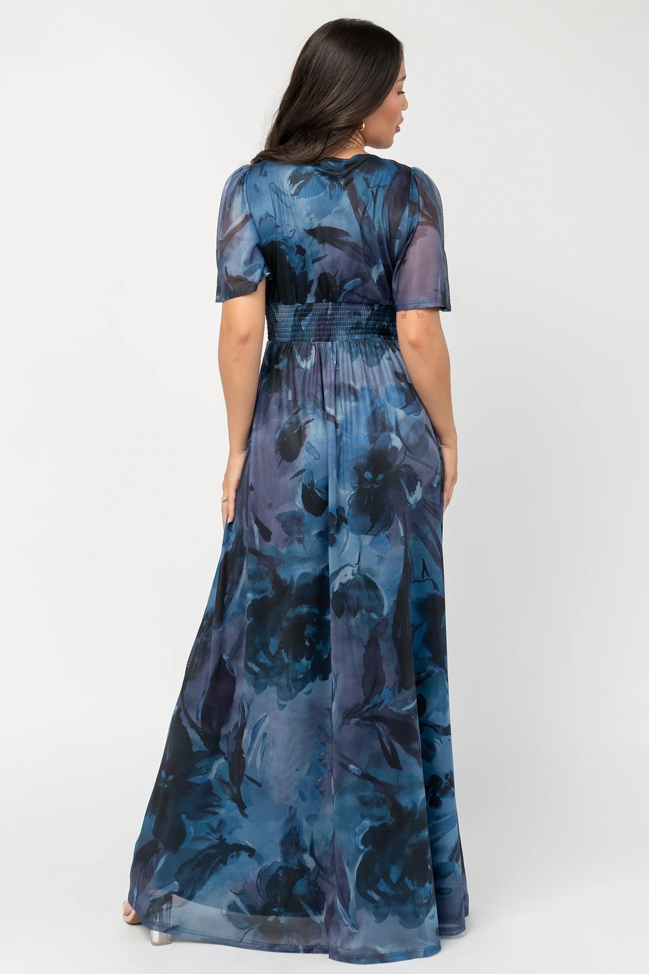 Arianne Mesh Maxi Dress | Midnight Floral
