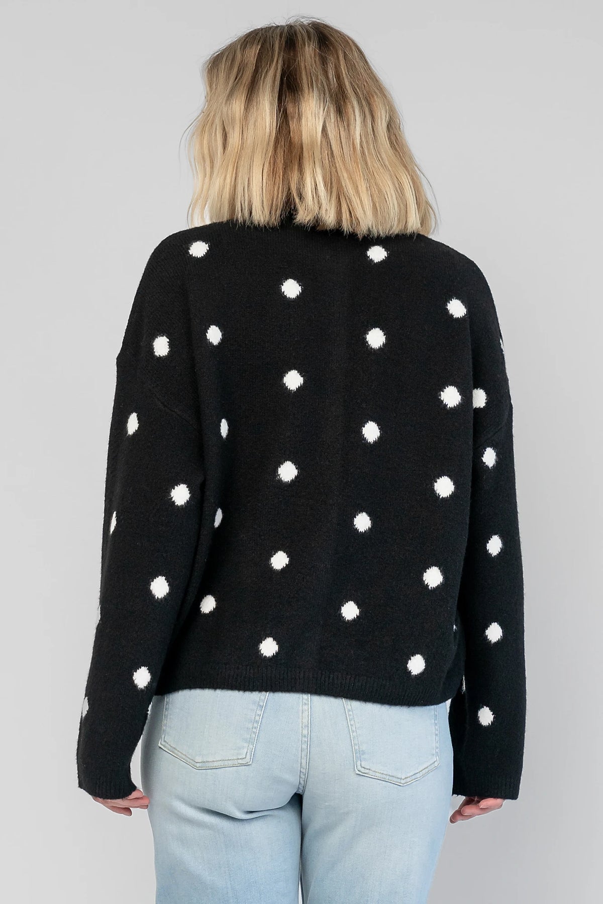 Cinder Cardigan | Black + White Dot