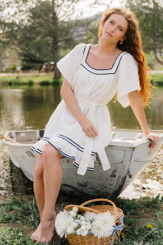 Greer Short Dress | Off White