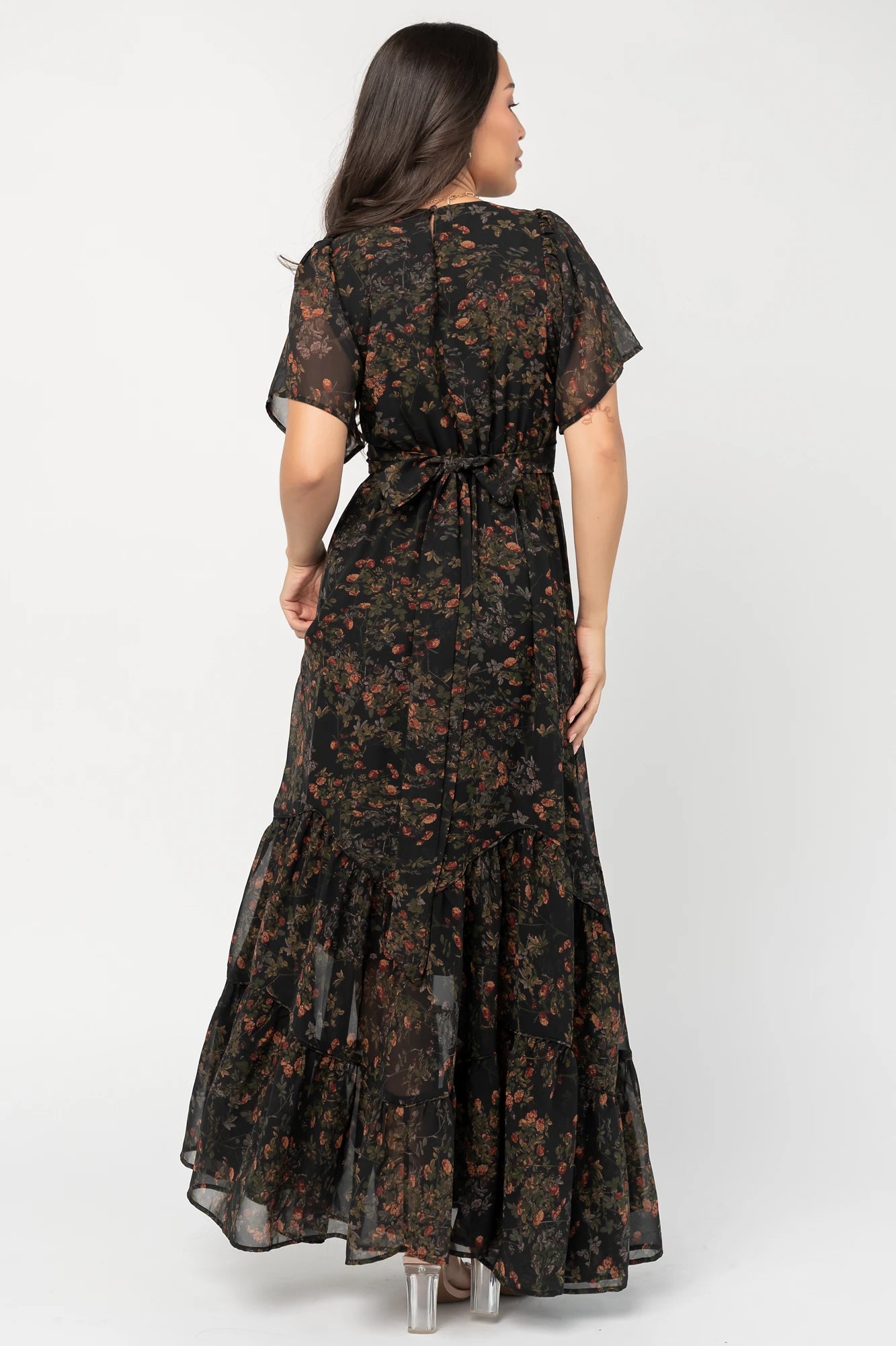 Katherine Maxi Dress | Black Multi Print