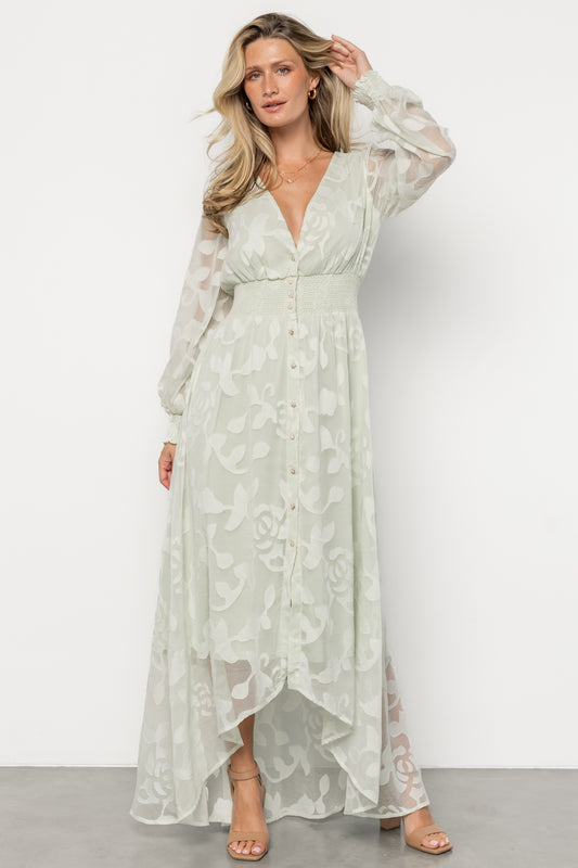 Daniella High Low Maxi Dress | Light Sage