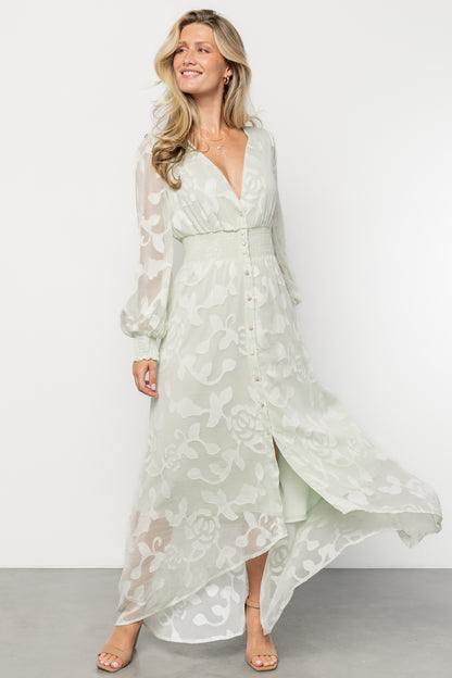 Daniella High Low Maxi Dress | Light Sage