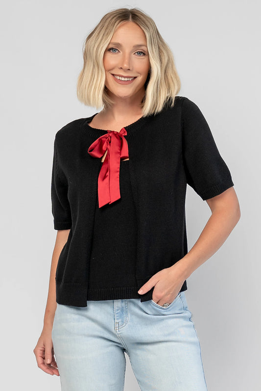 Shaye Sweater Top | Black