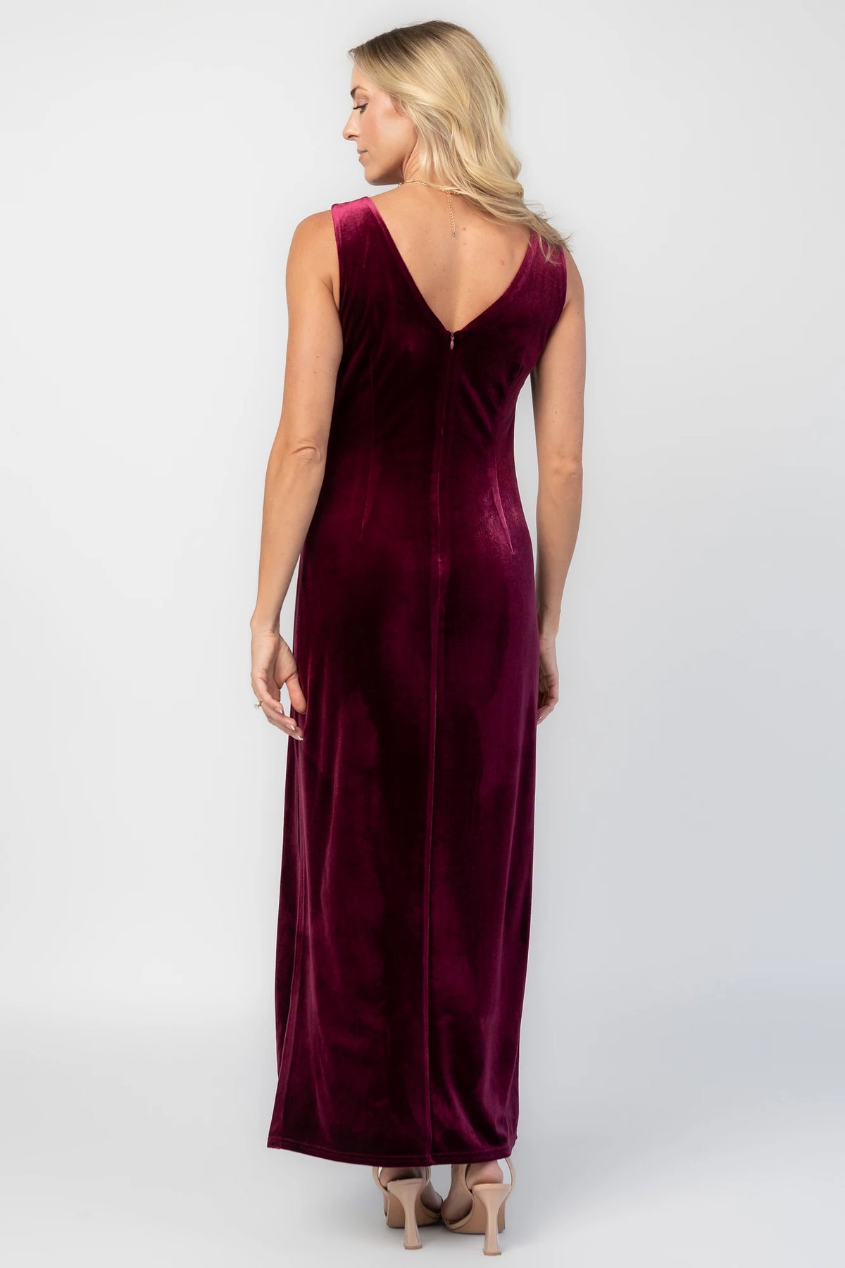 Charley Velvet Maxi Dress | Wine