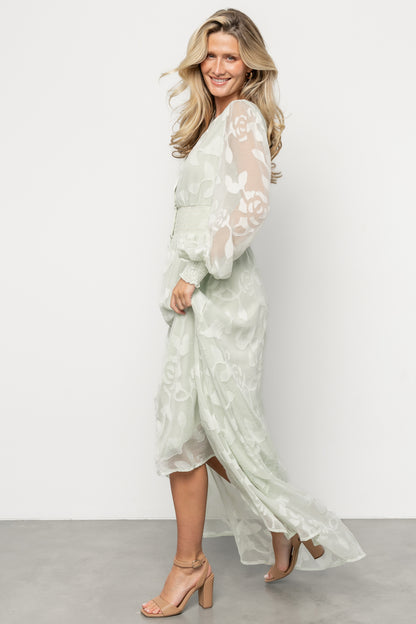 Daniella High Low Maxi Dress | Light Sage