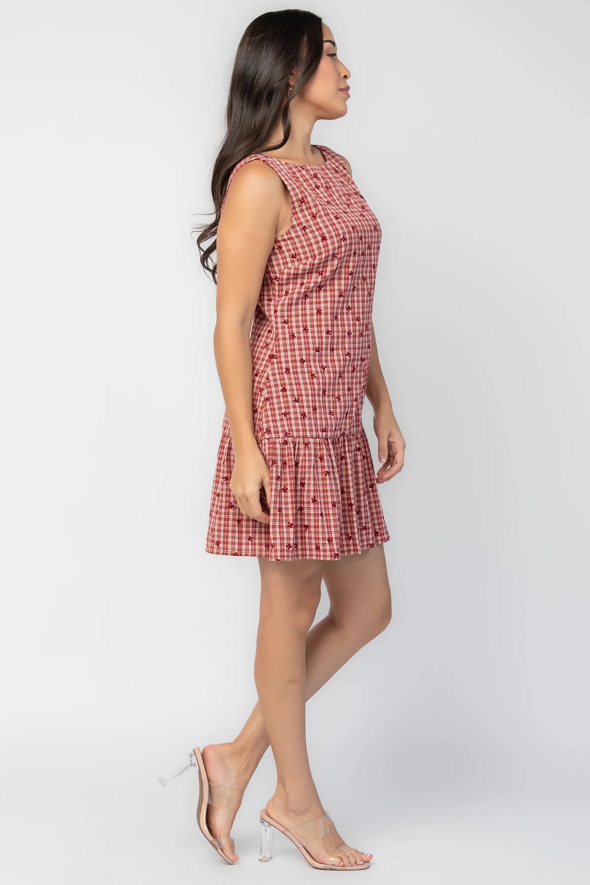 McQueen Short Dress | Red Gingham