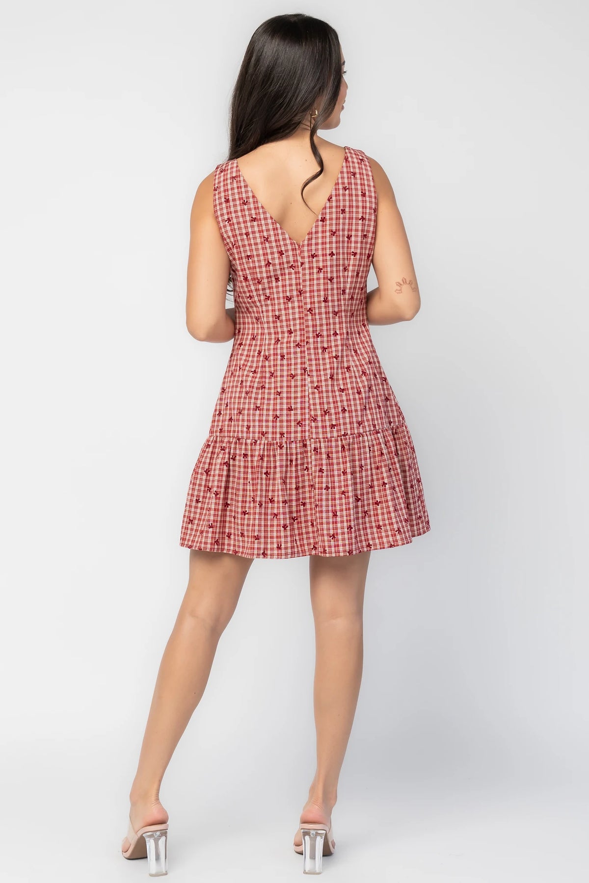 McQueen Short Dress | Red Gingham
