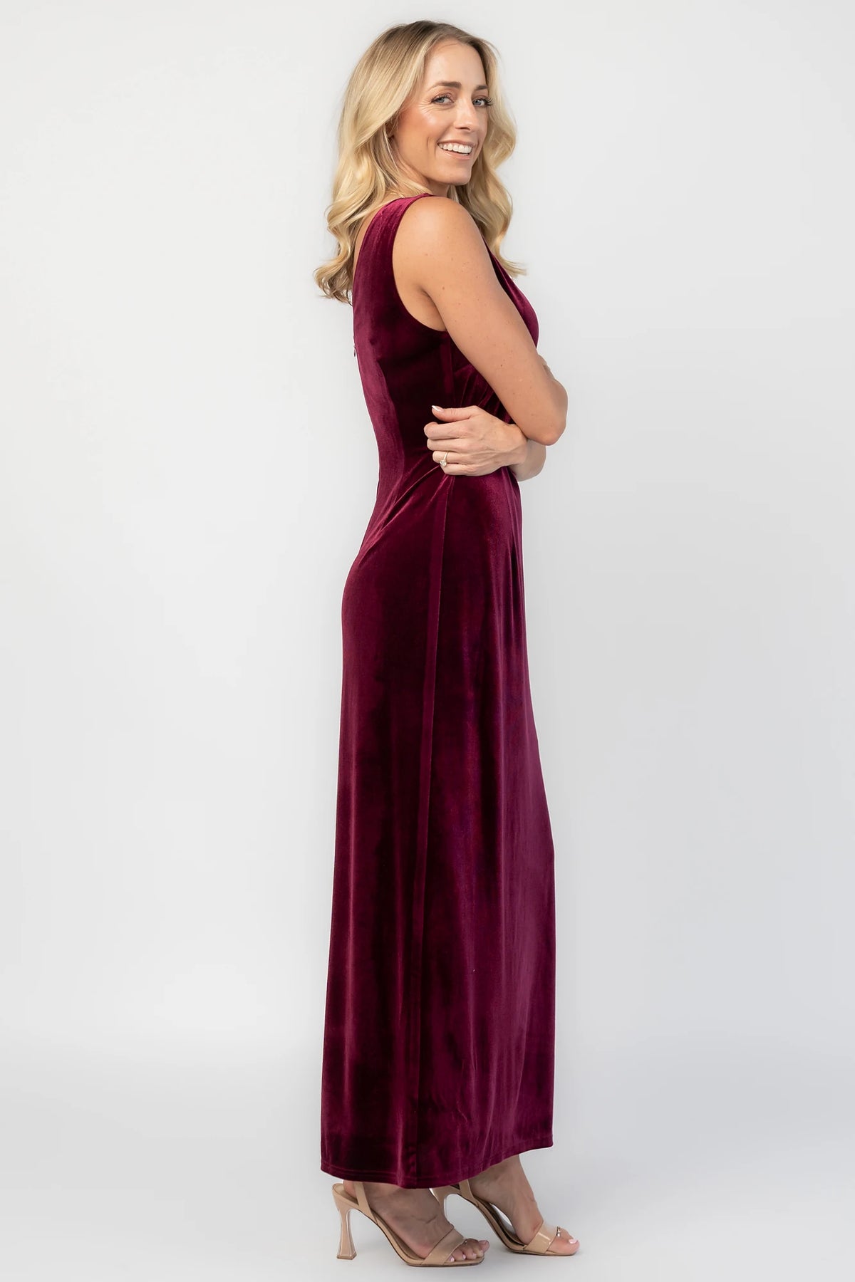 Charley Velvet Maxi Dress | Wine