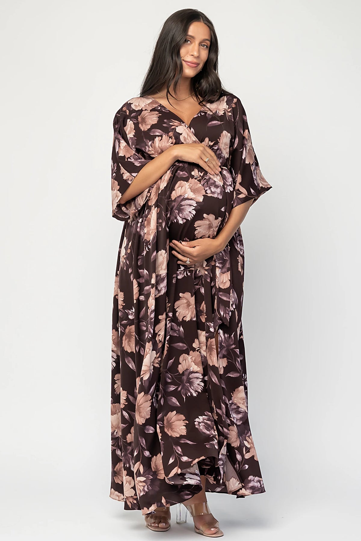 Hamilton Kimono Maxi Dress | Deep Plum Floral