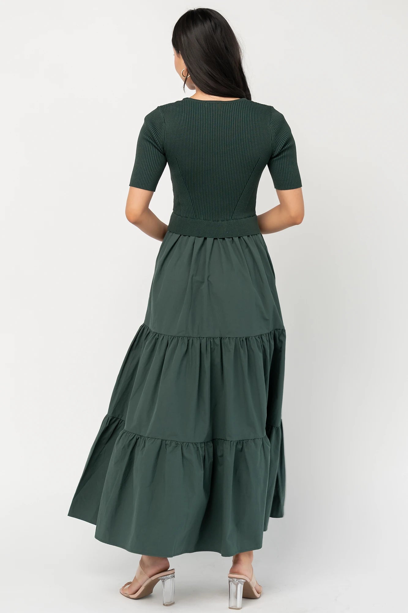 Astra Tiered Dress | Winter Green