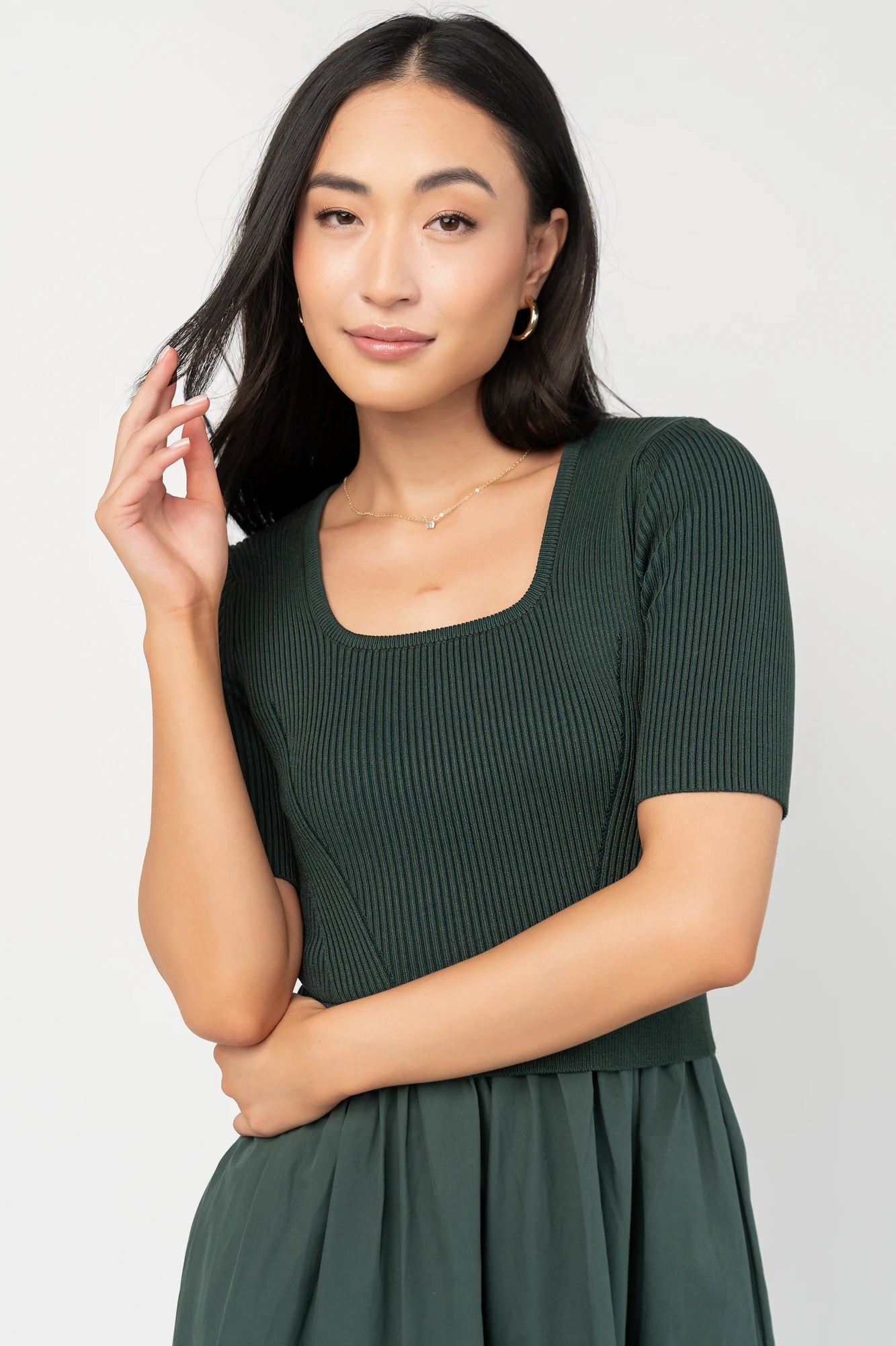 Astra Tiered Dress | Winter Green