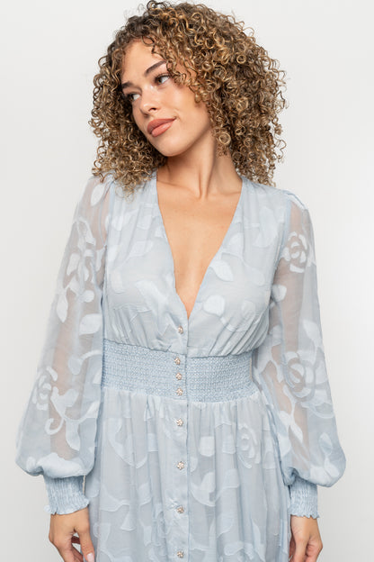 Daniella High Low Maxi Dress | Light Blue