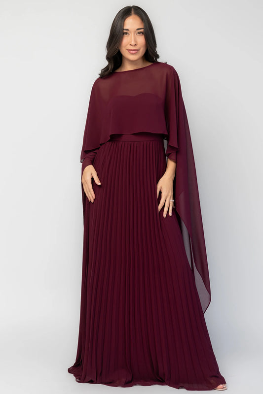 Serafina Strapless Gown | Burgundy