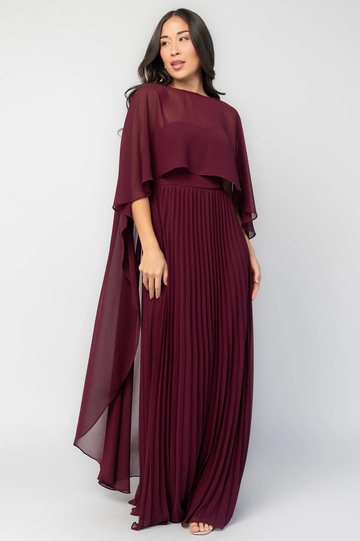 Serafina Strapless Gown | Burgundy