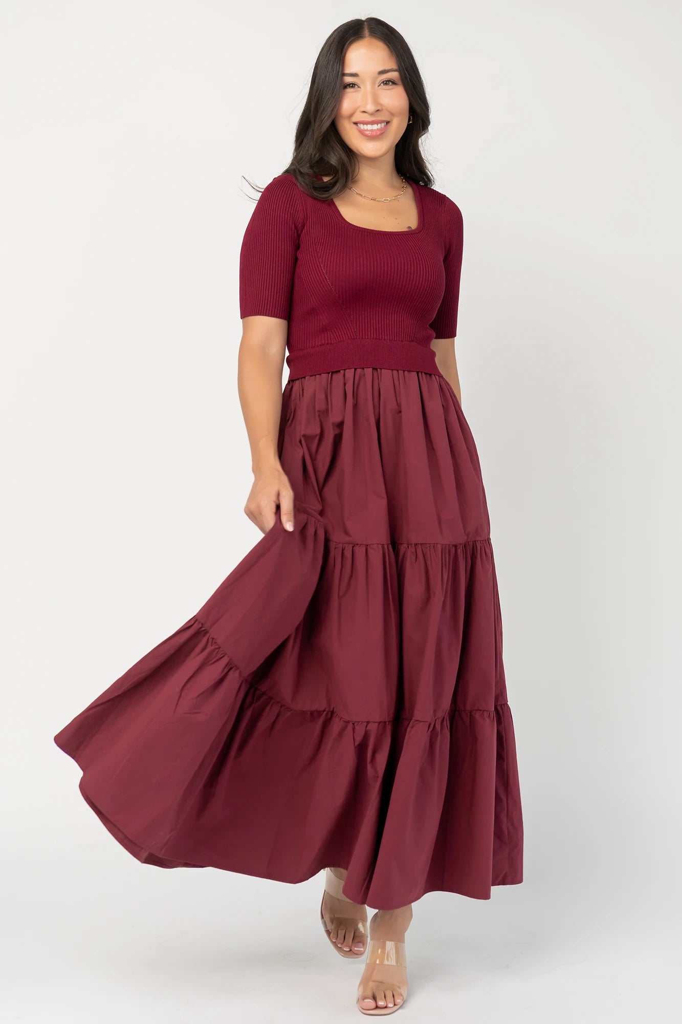 Astra Tiered Dress | Berry