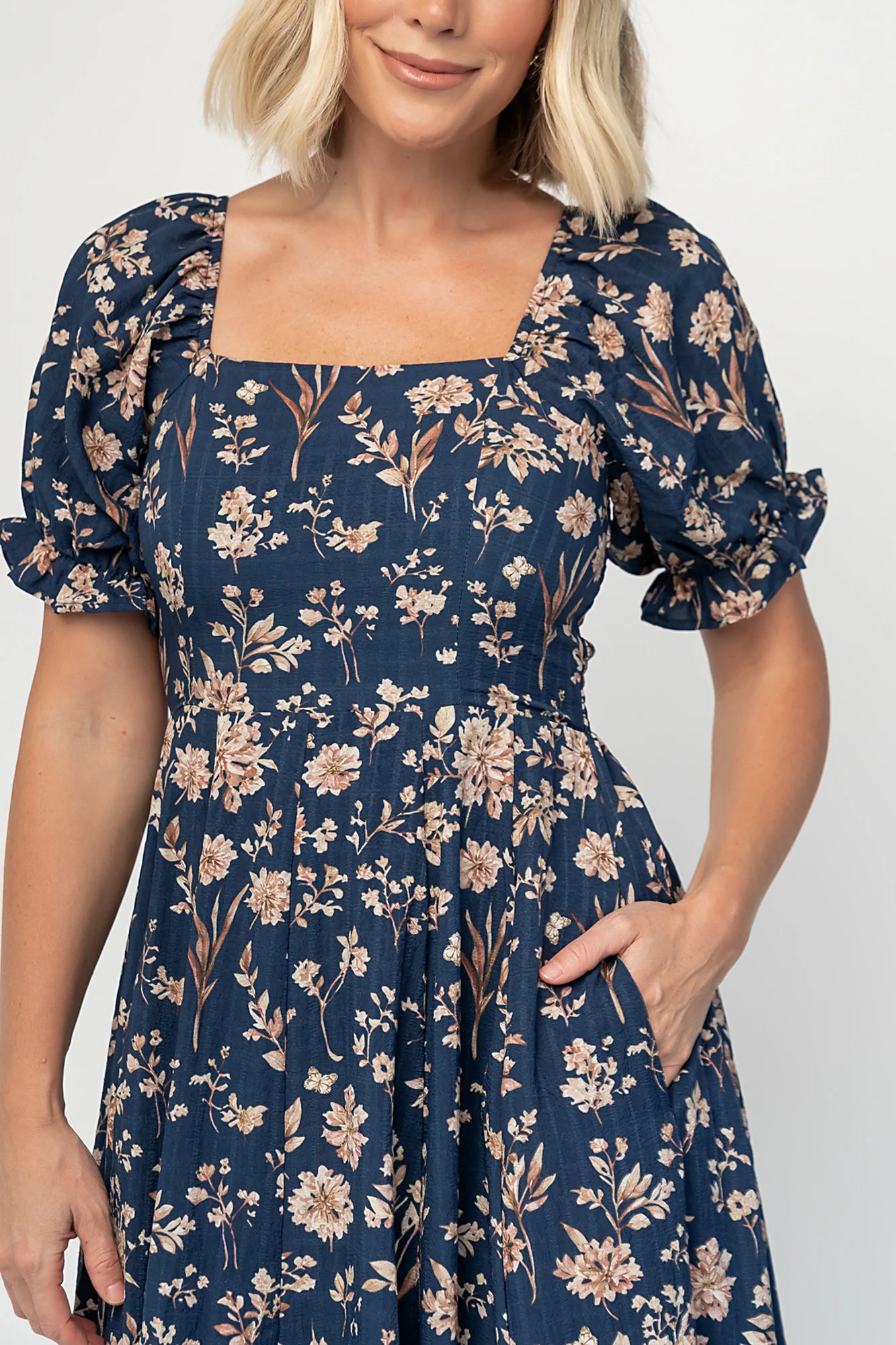 Addison Maxi Dress | Dark Blue Floral