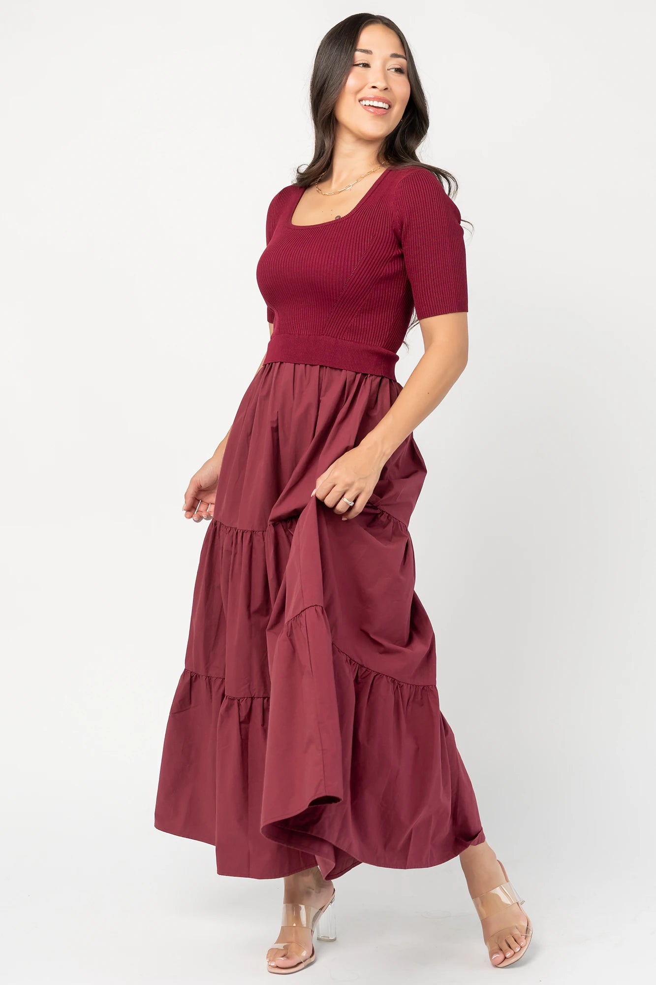 Astra Tiered Dress | Berry