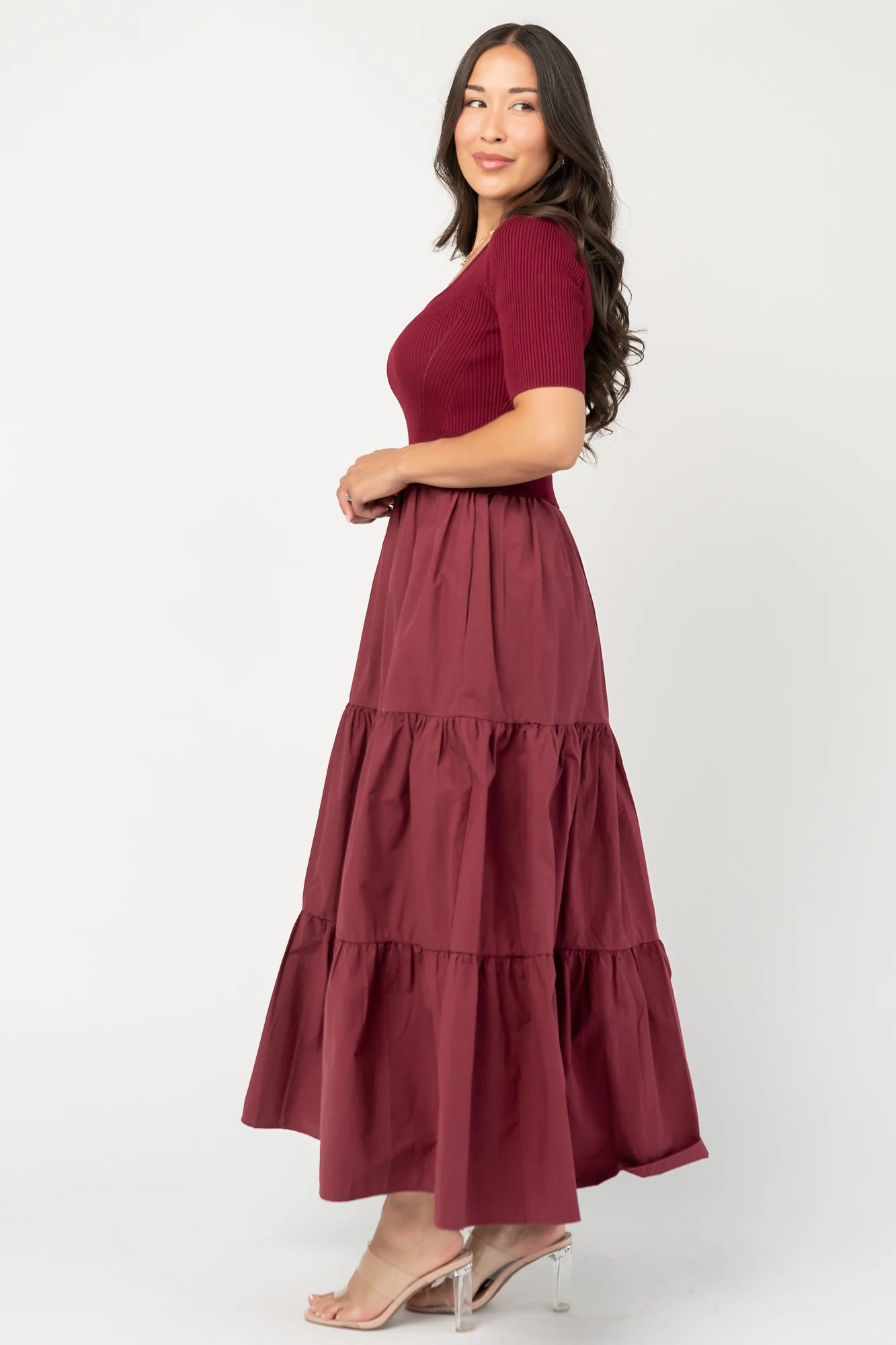 Astra Tiered Dress | Berry
