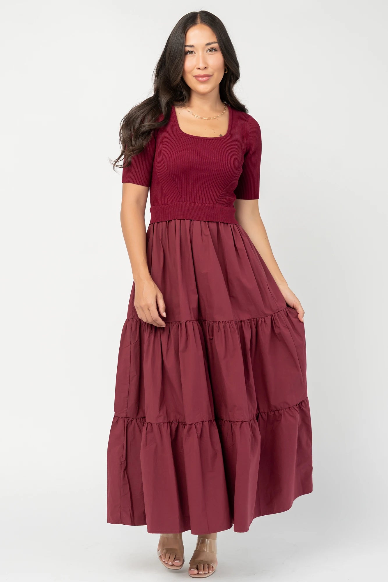 Astra Tiered Dress | Berry