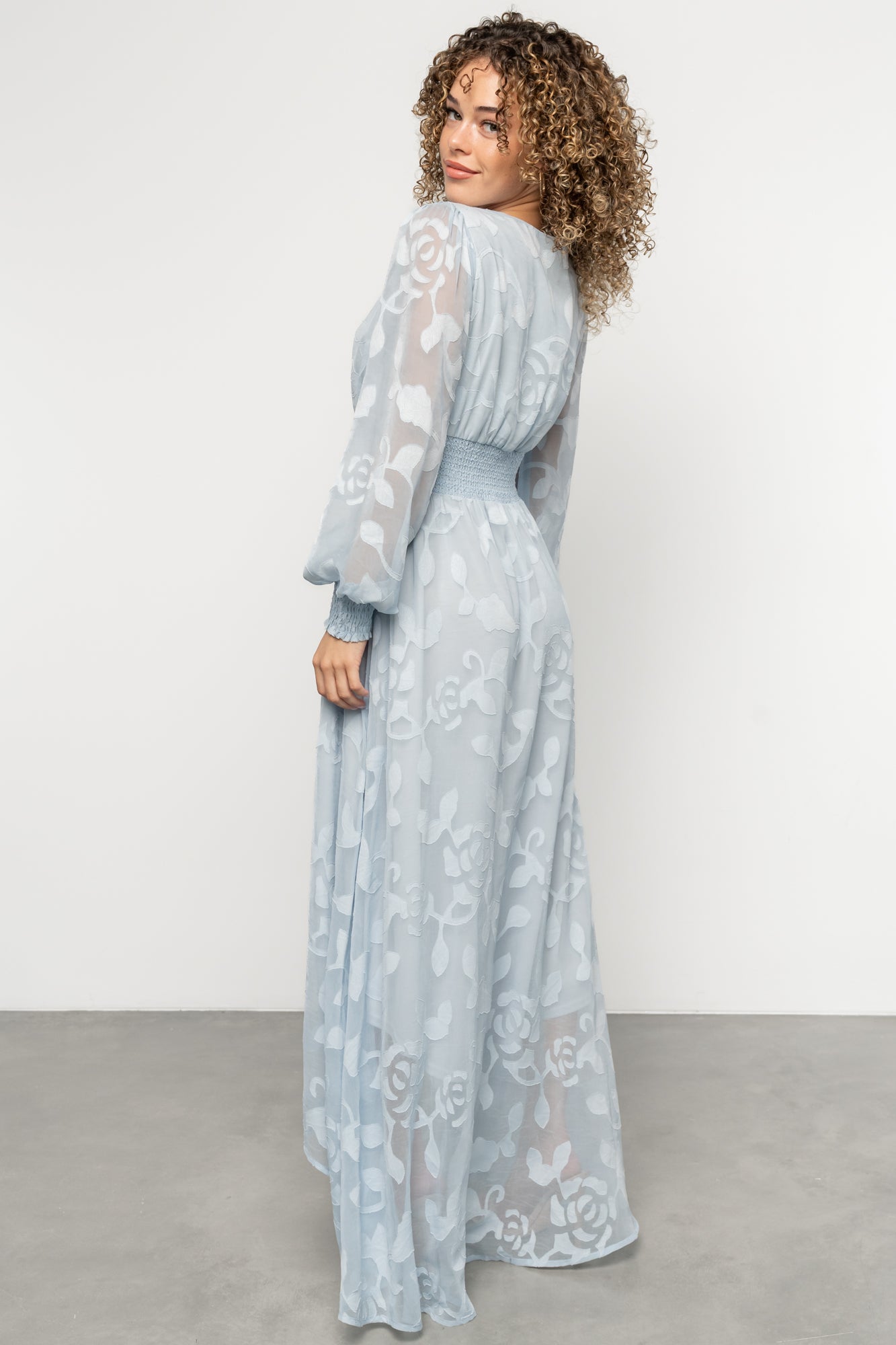 Daniella High Low Maxi Dress | Light Blue