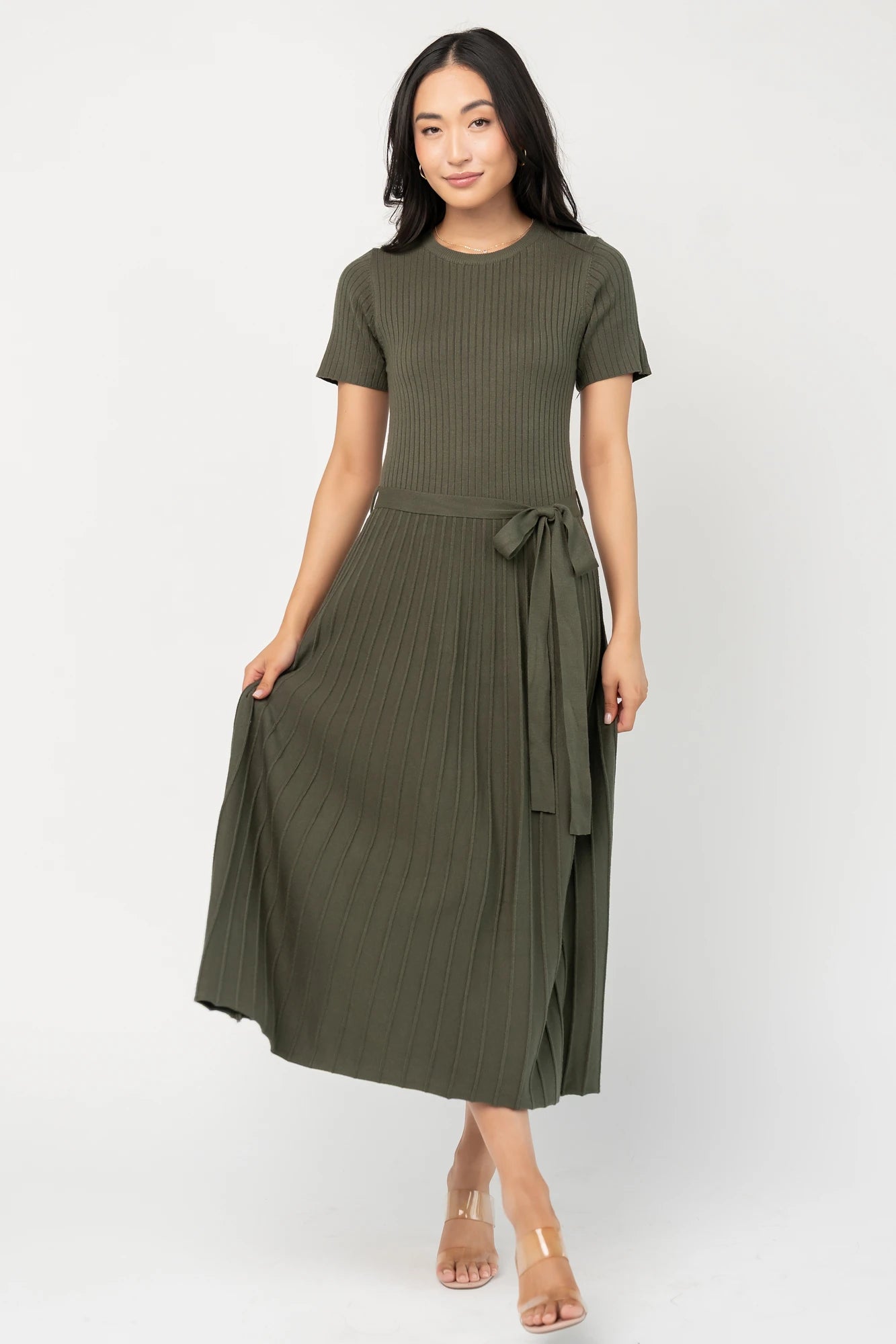 Jessamine Midi Dress | Dark Olive