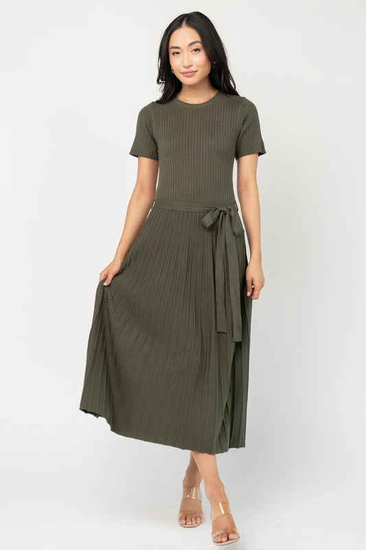 Jessamine Midi Dress | Dark Olive