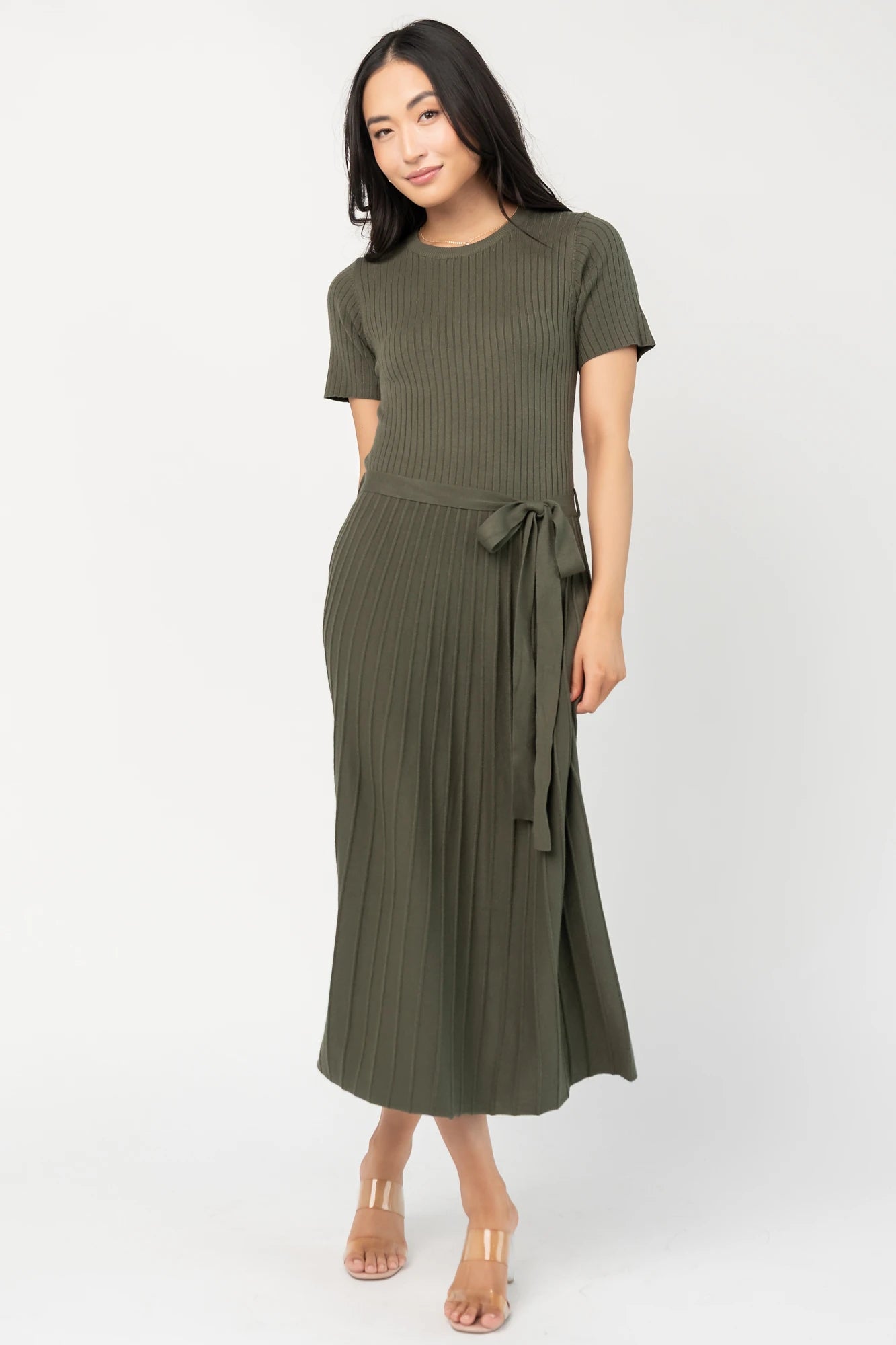Jessamine Midi Dress | Dark Olive