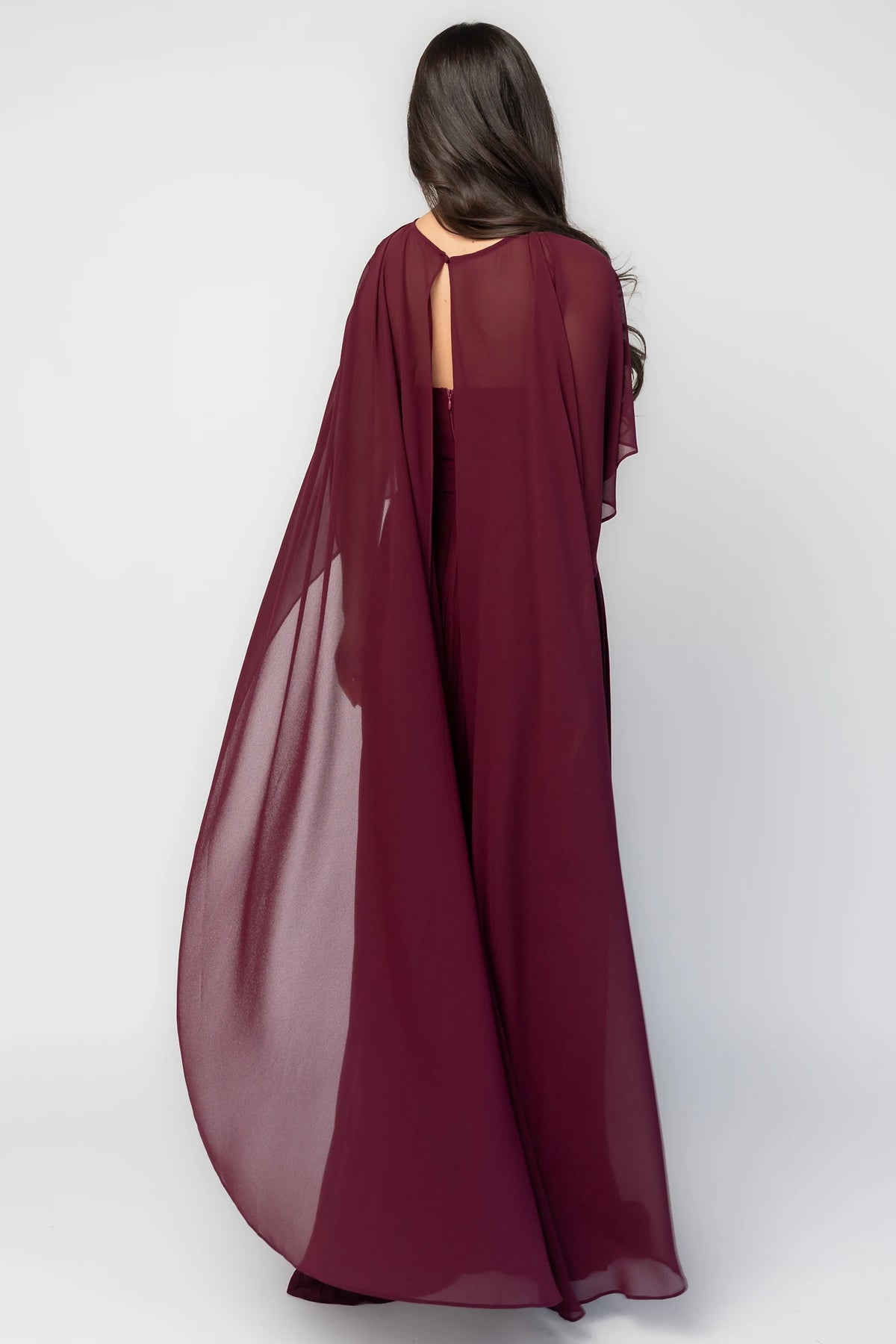 Serafina Strapless Gown | Burgundy