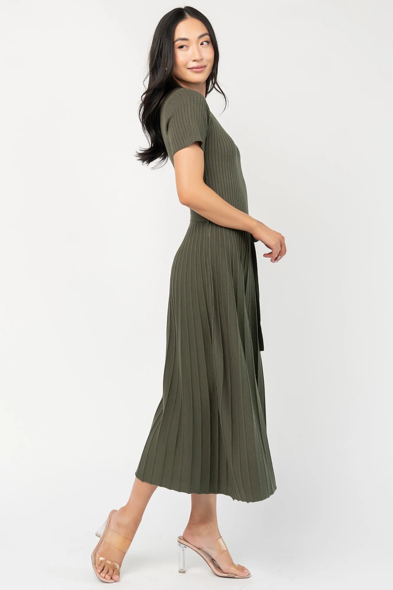 Jessamine Midi Dress | Dark Olive