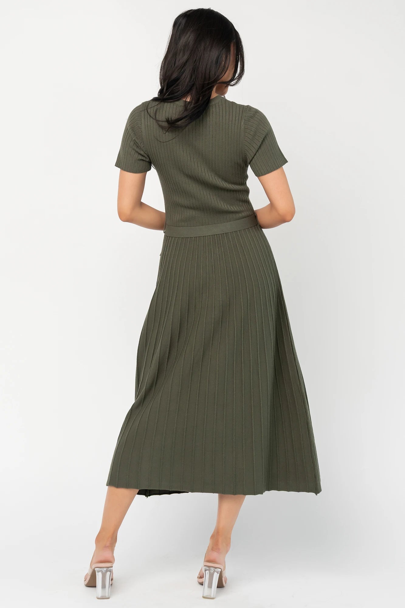 Jessamine Midi Dress | Dark Olive