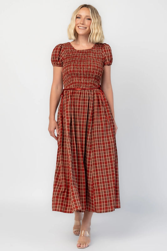Lorelei Smocked Dress | Red Print