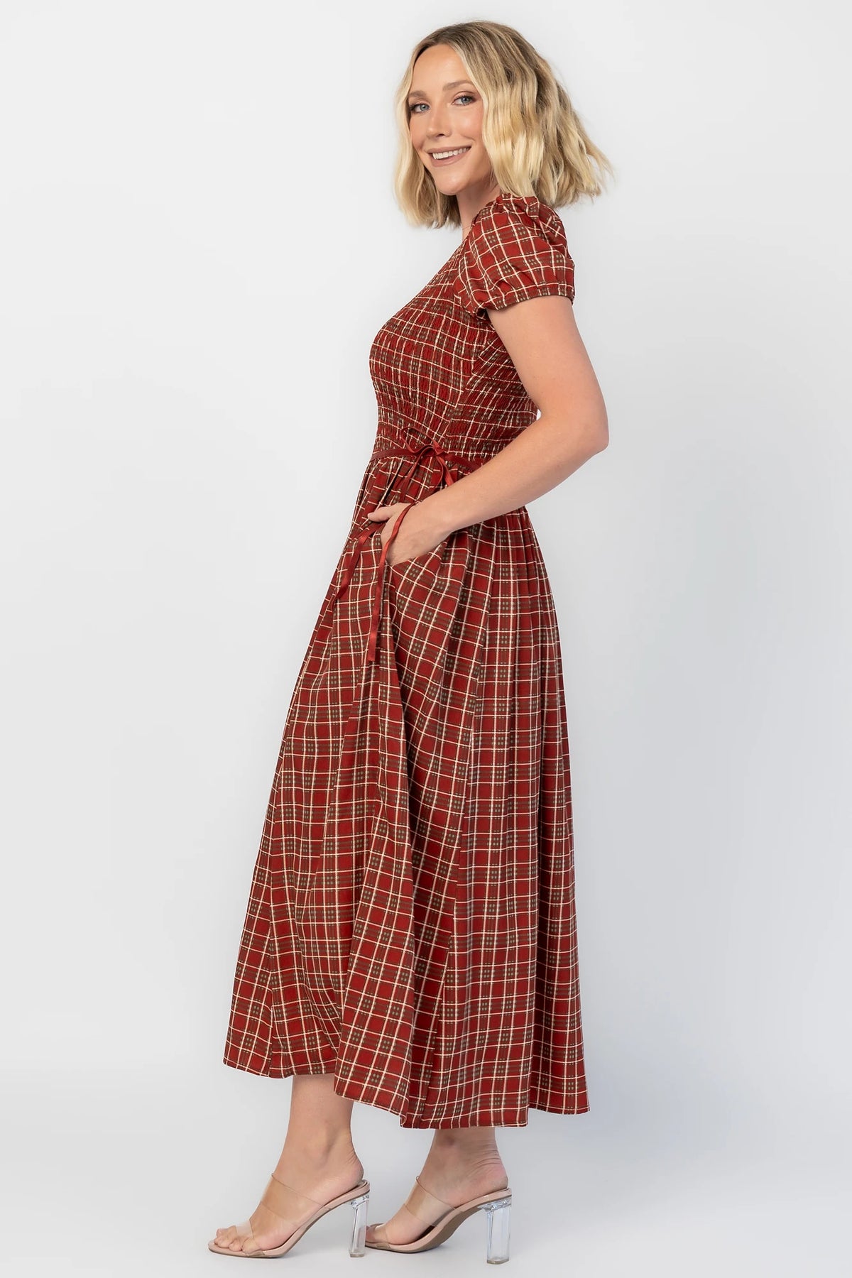 Lorelei Smocked Dress | Red Print
